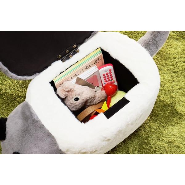 収納付きアニマルスツール 収納スツール オットマン 腰掛け かわいい おしゃれ キッズ 収納ボックス ローチェア ハスキー クマ カバ ブタ Annie-アニー | ブランド登録なし | 08