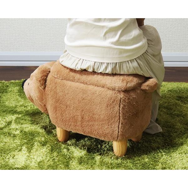 収納付きアニマルスツール 収納スツール オットマン 腰掛け かわいい おしゃれ キッズ 収納ボックス ローチェア ハスキー クマ カバ ブタ Annie-アニー | ブランド登録なし | 09