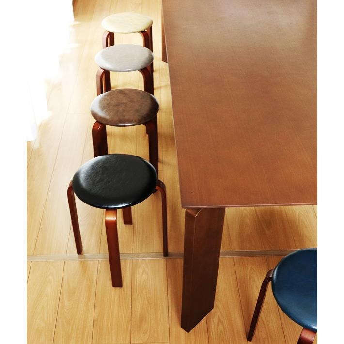 スタッキングスツール 6脚セット 完成品 丸椅子 スタッキングチェア 省スペース コンパクト ブラック ブラウン ネイビー グレー イエローベージュ Theo-テオ- | ブランド登録なし | 09