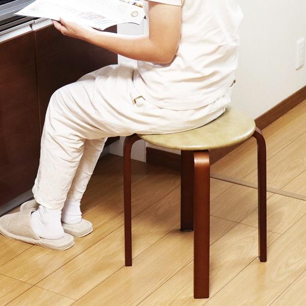 スタッキングスツール 6脚セット 完成品 丸椅子 スタッキングチェア 省スペース コンパクト ブラック ブラウン ネイビー グレー イエローベージュ Theo-テオ- | ブランド登録なし | 13