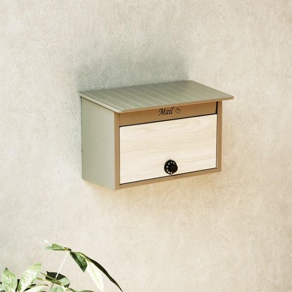 壁掛けポスト 郵便ポスト おしゃれ 北欧 レトロ A4対応 新聞受け 後付け 完成品 かわいい 一戸建て 玄関前 メールボックス 木目 コンパクト 鍵付き ダイヤル錠 |  | 03
