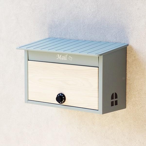 壁掛けポスト 郵便ポスト おしゃれ 北欧 レトロ A4対応 新聞受け 後付け 完成品 かわいい 一戸建て 玄関前 メールボックス 木目 コンパクト 鍵付き ダイヤル錠 |  | 04
