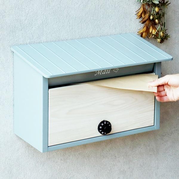 壁掛けポスト 郵便ポスト おしゃれ 北欧 レトロ A4対応 新聞受け 後付け 完成品 かわいい 一戸建て 玄関前 メールボックス 木目 コンパクト 鍵付き ダイヤル錠 |  | 05