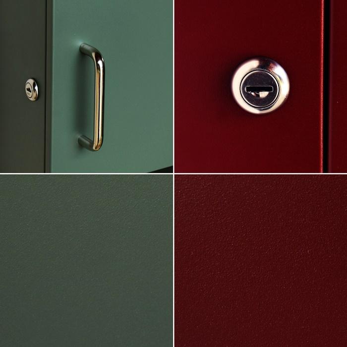 壁掛けポスト 鍵付き 金属製 ボルドー/フォレストグリーン おしゃれ 郵便ポスト レトロ 北欧 ヨーロピアン アンティーク シリンダー錠 ヨーロッパ | ブランド登録なし | 09