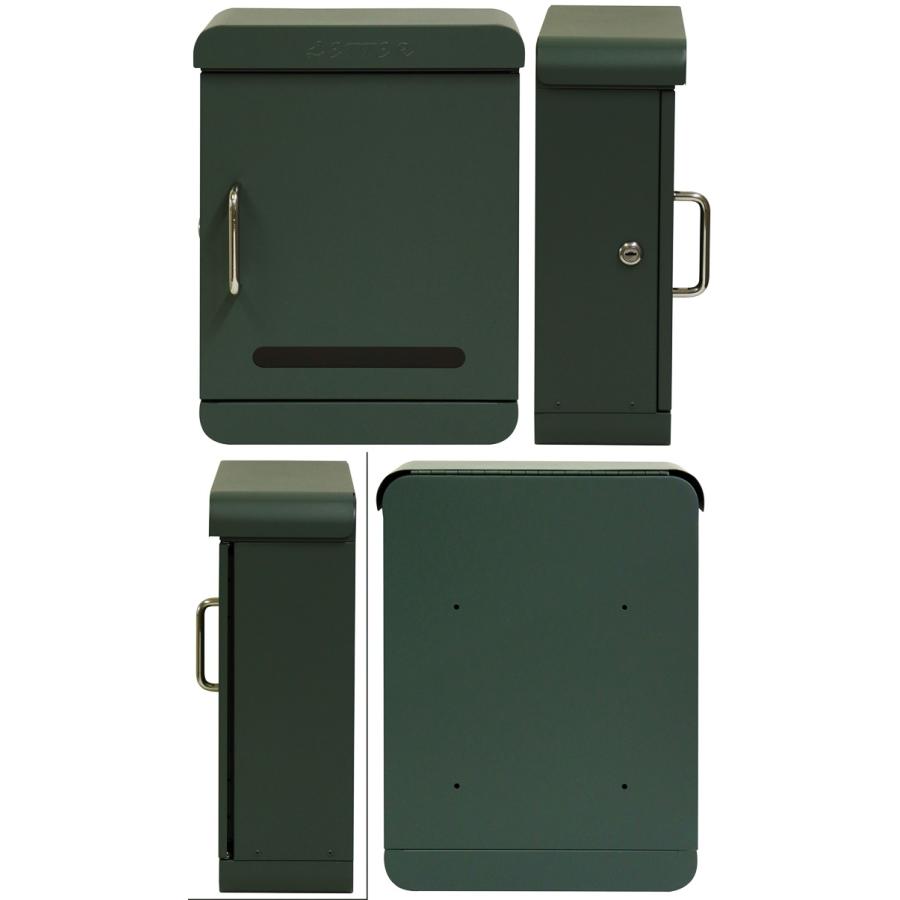 壁掛けポスト 鍵付き 金属製 ボルドー/フォレストグリーン おしゃれ 郵便ポスト レトロ 北欧 ヨーロピアン アンティーク シリンダー錠 ヨーロッパ | ブランド登録なし | 10