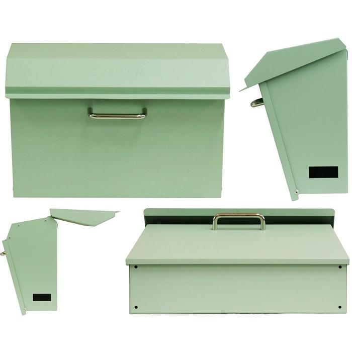 郵便ポスト 壁掛け 鍵付き セージグリーン/クリーム 壁掛けポスト おしゃれ レトロ 北欧 ヨーロピアン アンティーク シリンダー錠 ヨーロッパ | ブランド登録なし | 12