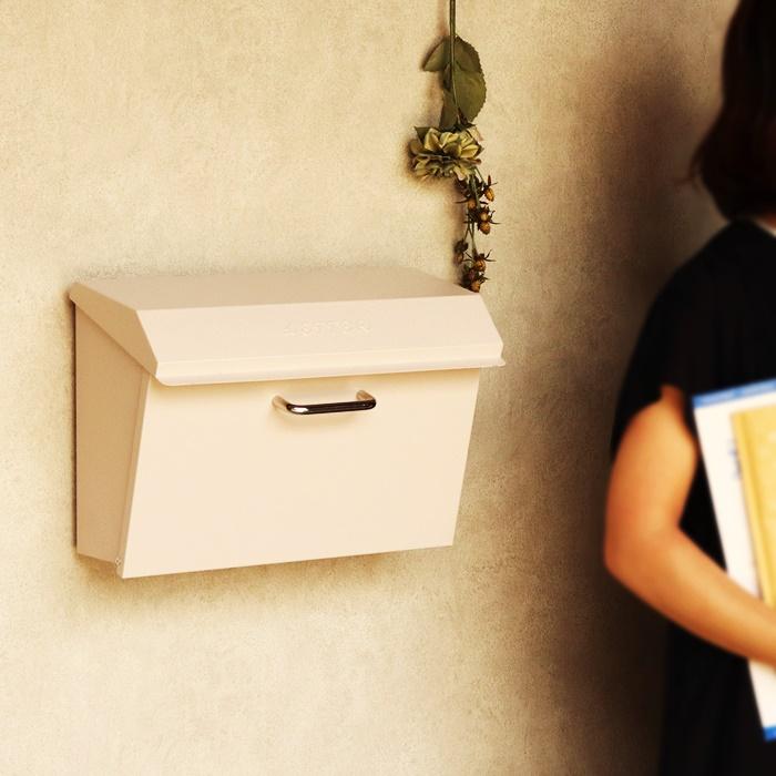 郵便ポスト 壁掛け 鍵付き セージグリーン/クリーム 壁掛けポスト おしゃれ レトロ 北欧 ヨーロピアン アンティーク シリンダー錠 ヨーロッパ | ブランド登録なし | 04