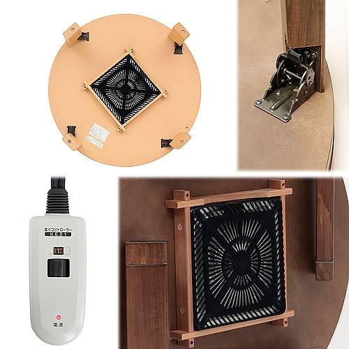 こたつ 円形 天然木丸型折れ脚こたつ-ロンド 90cm 折脚 継ぎ脚 高さ調整 テーブル ローテーブル 天然木 日本製 リモートワーク 在宅ワーク |  | 02