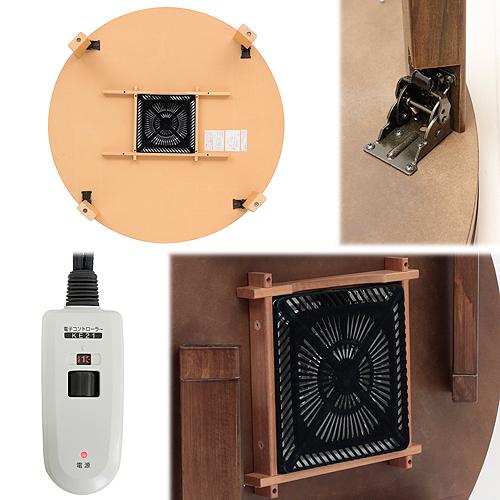 こたつ 円形 天然木丸型折れ脚こたつ-ロンド 120cm 折脚 継ぎ脚 高さ調整 テーブル ローテーブル 天然木 日本製 リモートワーク 在宅ワーク |  | 02