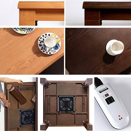 折れ脚 こたつ 正方形 カクタス 80x80cm 4段階 高さ調節 こたつテーブル コタツ 炬燵 こたつのみ |  | 02