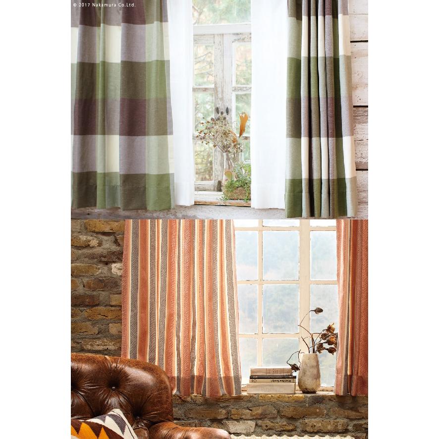 ヴィンテージデザインカーテン 幅130cm 丈135〜240cm ドレープカーテン 丸洗い 日本製 10柄 12900831 |  | 02