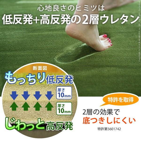 ラグ 厚手 低反発高反発フランネルラグ 〔ステップ〕 円形190cm 防音 |  | 01