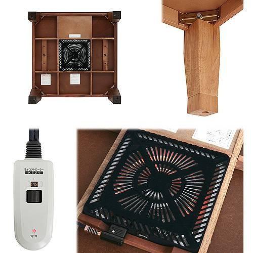 こたつ 正方形 モダンリビング継ぎ脚こたつ-ディレット 80x80cm 継脚 高さ調整 テーブル ローテーブル 天然木 日本製 リモートワーク 在宅ワーク |  | 02