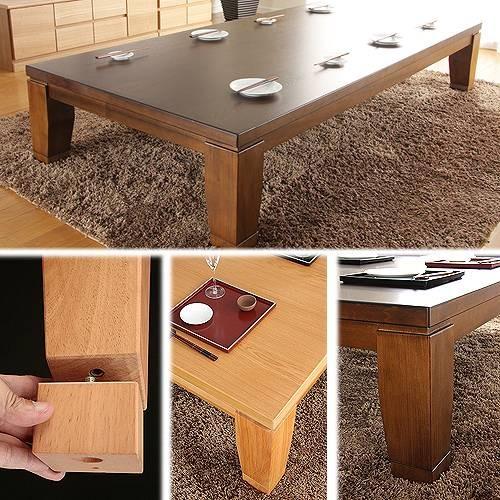 こたつ 長方形 大判サイズ モダンリビング継ぎ脚こたつ-ディレット 210x100cm 継脚 高さ調整 テーブル ローテーブル 天然木 日本製 リモートワーク 在宅ワーク |  | 01