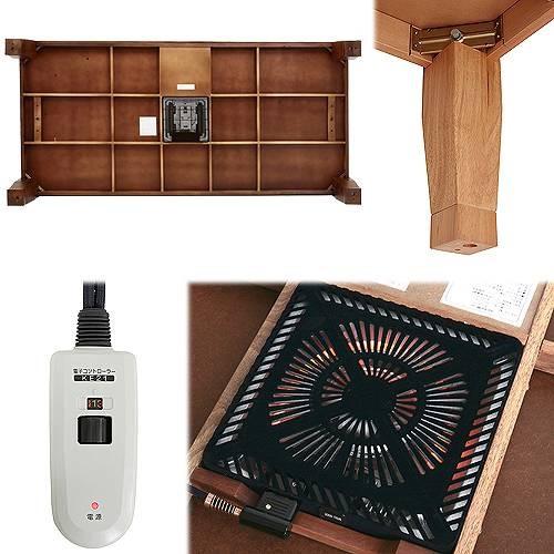 こたつ 長方形 大判サイズ モダンリビング継ぎ脚こたつ-ディレット 210x100cm 継脚 高さ調整 テーブル ローテーブル 天然木 日本製 リモートワーク 在宅ワーク |  | 02