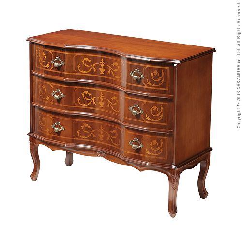 イタリア 家具 ヴェローナクラシック 猫脚3段チェスト W87cm  猫脚 輸入家具 アンティーク風 イタリア製 おしゃれ 高級感 木製 天然木 リモート 在宅 |  | 02