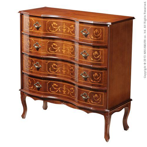 イタリア 家具 ヴェローナクラシック 猫脚4段チェスト W87cm  猫脚 輸入家具 アンティーク風 イタリア製 おしゃれ 高級感 木製 天然木 リモート 在宅 |  | 02