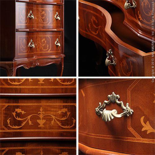 イタリア 家具 ヴェローナクラシック 猫脚4段チェスト W87cm  猫脚 輸入家具 アンティーク風 イタリア製 おしゃれ 高級感 木製 天然木 リモート 在宅 |  | 03