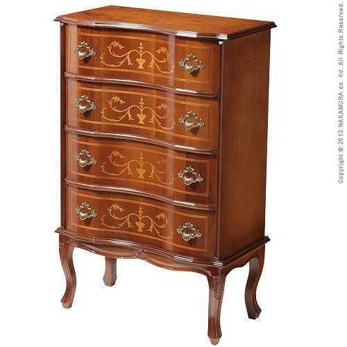 イタリア 家具 ヴェローナクラシック 猫脚4段チェスト W58cm  猫脚 輸入家具 アンティーク風 イタリア製 おしゃれ 高級感 木製 天然木 リモート 在宅 |  | 02