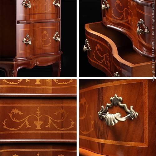 イタリア 家具 ヴェローナクラシック 猫脚4段チェスト W58cm  猫脚 輸入家具 アンティーク風 イタリア製 おしゃれ 高級感 木製 天然木 リモート 在宅 |  | 03