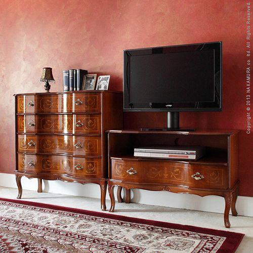 イタリア 家具 ヴェローナクラシック 猫脚テレビボード W87cm  猫脚 輸入家具 アンティーク風 イタリア製 おしゃれ 高級感 木製 天然木 リモート 在宅 |  | 01