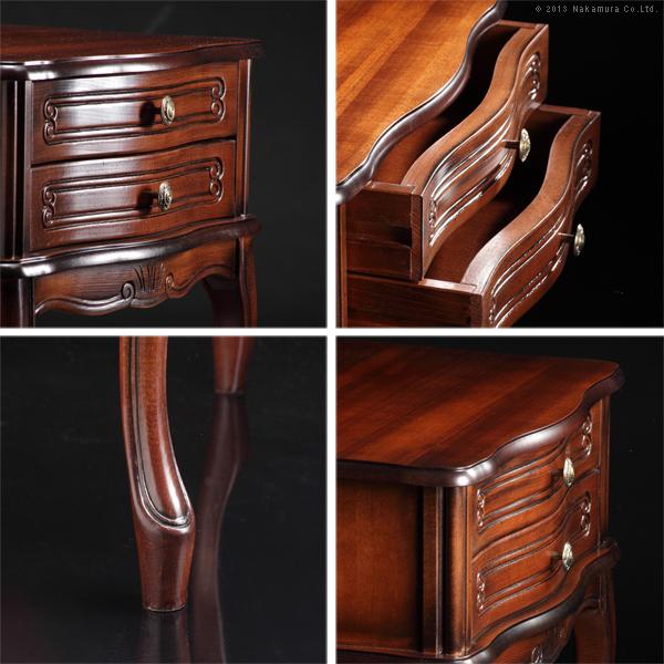 イタリア 家具 ヴェローナクラシック 猫脚サイドチェスト2段  猫脚 輸入家具 アンティーク風 イタリア製 おしゃれ 高級感 木製 天然木 リモート 在宅 |  | 02