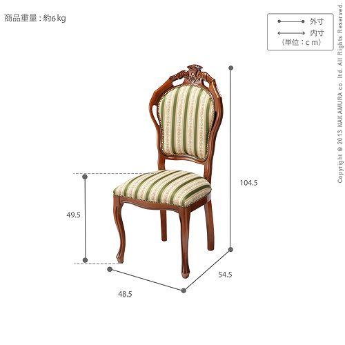 イタリア 家具 ヴェローナクラシック ダイニングチェア-グリーン  猫脚 輸入家具 アンティーク風 イタリア製 おしゃれ 高級感 木製 天然木 リモート 在宅 |  | 04
