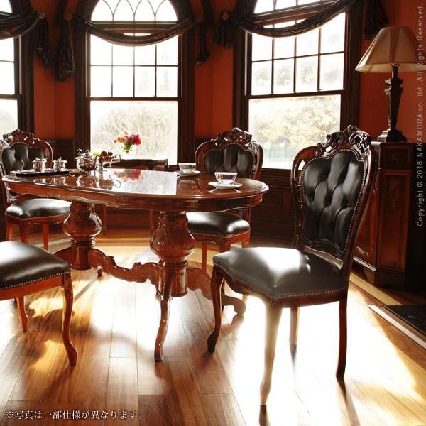 イタリア 家具 ヴェローナクラシック ダイニングチェア-革張り  猫脚 輸入家具 アンティーク風 イタリア製 おしゃれ 高級感 木製 天然木 リモート 在宅 |  | 01