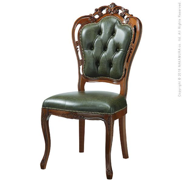 イタリア 家具 ヴェローナクラシック ダイニングチェア-革張り  猫脚 輸入家具 アンティーク風 イタリア製 おしゃれ 高級感 木製 天然木 リモート 在宅 |  | 02