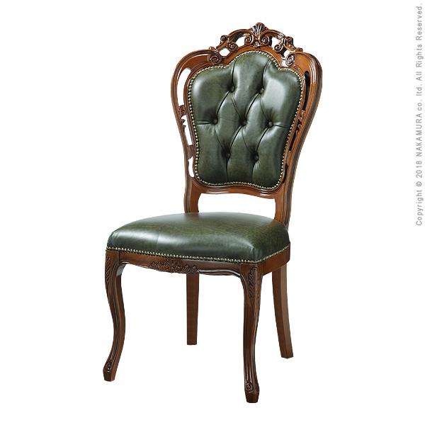 イタリア 家具 ヴェローナクラシック ダイニング5点セット:テーブル幅135cm+チェア-革張り4脚 猫脚 輸入家具 アンティーク風 イタリア製 おしゃれ 高級感 在宅 |  | 02