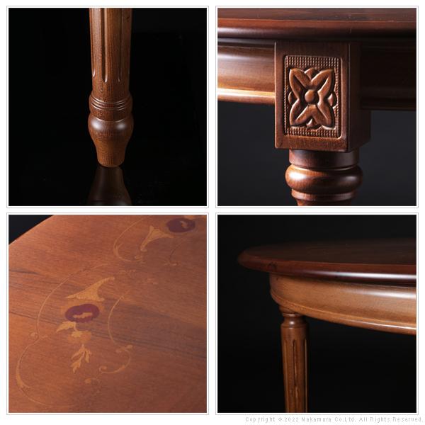 イタリア 家具 ヴェローナクラシック ダイニング3点セット:テーブル幅90cm+チェア-ヨーロピアンブルー2脚 猫脚 輸入家具 アンティーク風 イタリア製 在宅 |  | 02