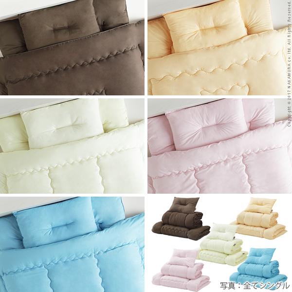 布団セット 洗える 国産洗える布団3点セット(掛布団+敷布団+枕) シングルサイズ 日本製 軽量 掛け布団 敷き布団 洗濯OK  ほこりが出にくい 来客用 単身赴任 |  | 03