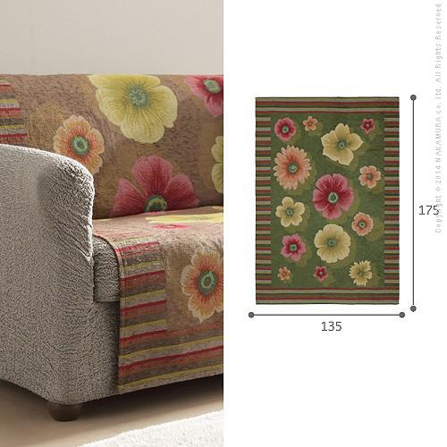 イタリア製 バンド付きソファカバー フィオーレ・2.5人掛 |  | 02