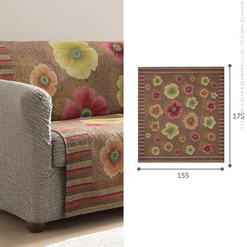 イタリア製 バンド付きソファカバー フィオーレ・3人掛 |  | 02