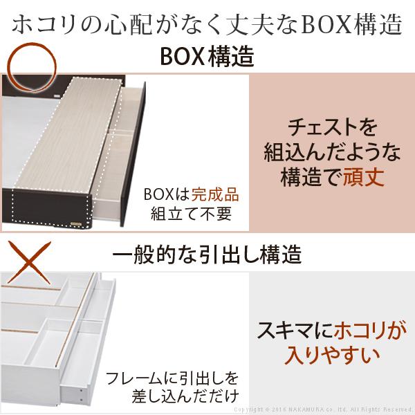 フランスベッド ライト・棚付きベッド-ウォーレン- 引出しタイプ セミ ダブル ベッドフレームのみ | フランスベッド | 03