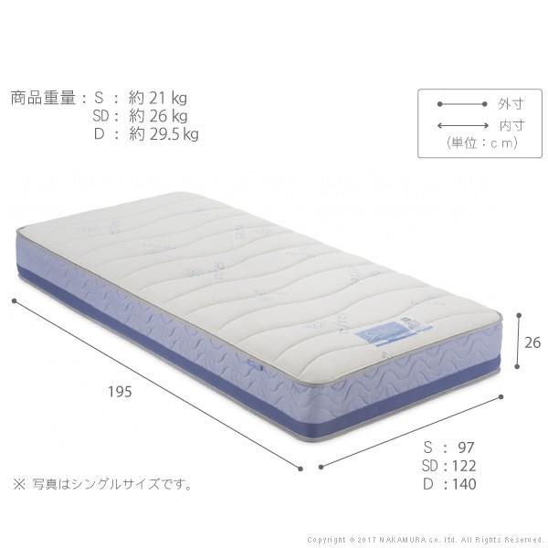 フランスベッド マットレス ブレスエアー入りマットレス 片面タイプ 〔クラウディア〕 セミダブルサイズ セミダブル |  | 02