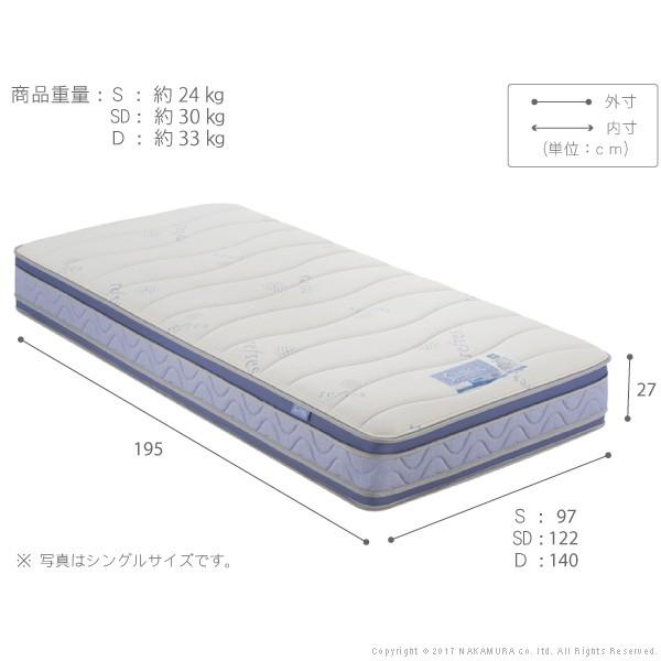 フランスベッド マットレス ブレスエアー入りマットレス 両面タイプ 〔クラウディア〕 セミダブルサイズ セミダブル |  | 02