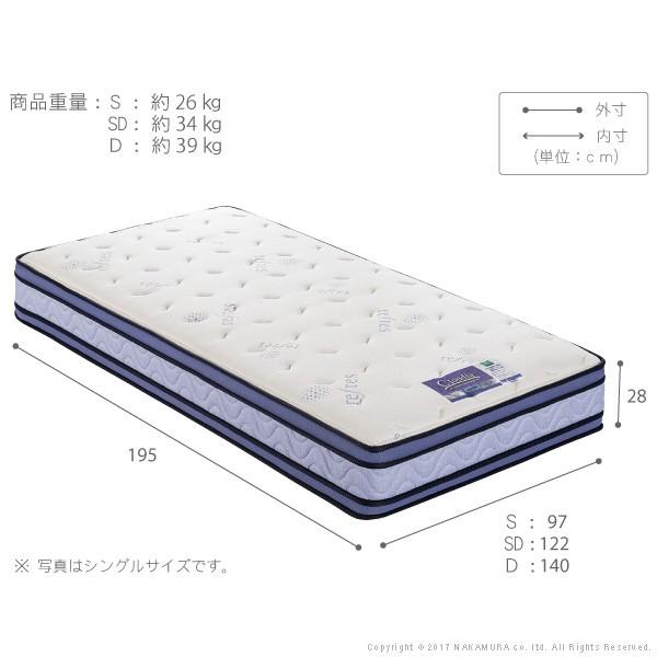 フランスベッド マットレス ブレスエアー入りマットレス 両面・エッジサポートタイプ 〔クラウディア〕 セミダブルサイズ セミダブル |  | 02