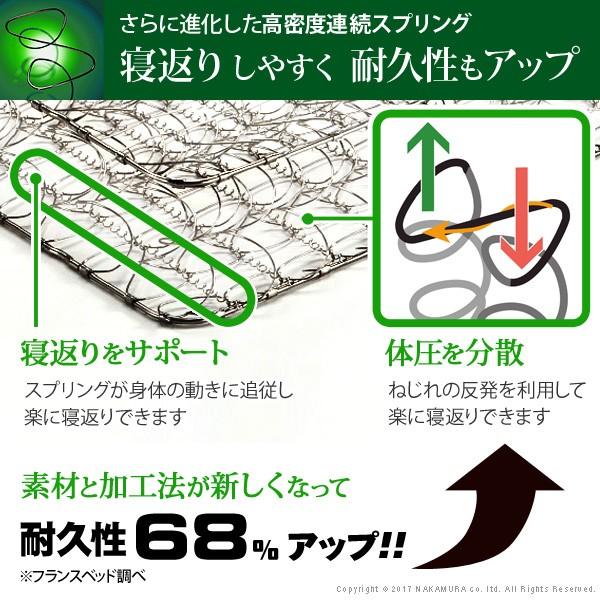 フランスベッド マットレス セミダブル ゼルト 高密度連続スプリングマットレス 防ダニ 抗菌 防臭 国産 日本製 マットレスのみ ZT-262 LGR | フランスベッド | 01