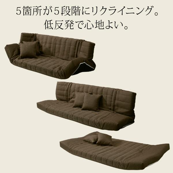 ソファ 2人掛 低反発マルチリクライニングソファー -ヴィンス フロアソファー こたつ 一人暮らし ファブリック  ゆったり 北欧 おしゃれ テレワーク 在宅ワーク |  | 02