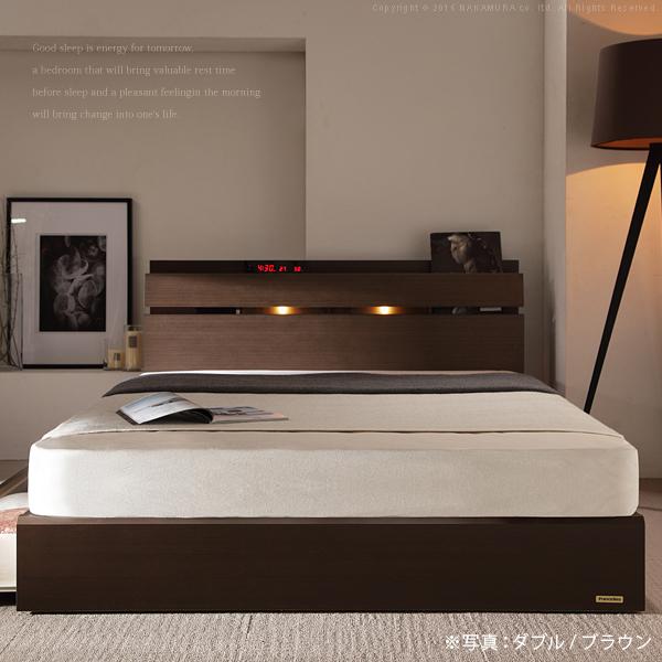 フランスベッド ライト・棚付きベッド-ウォーレン- 引出しタイプ シングル マルチラススーパースプリングマットレスセット | フランスベッド | 01