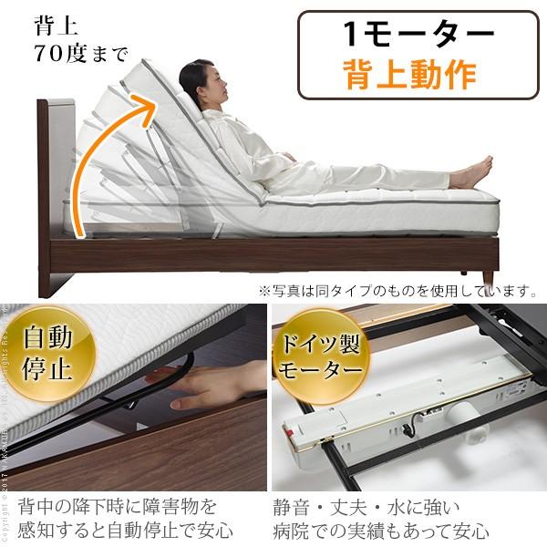 電動ベッド リクライニング 電動リクライニングベッド 〔グラディス〕 セミダブルサイズ 1モーター 両面タイプマットレスセット セミダブル | フランスベッド | 02