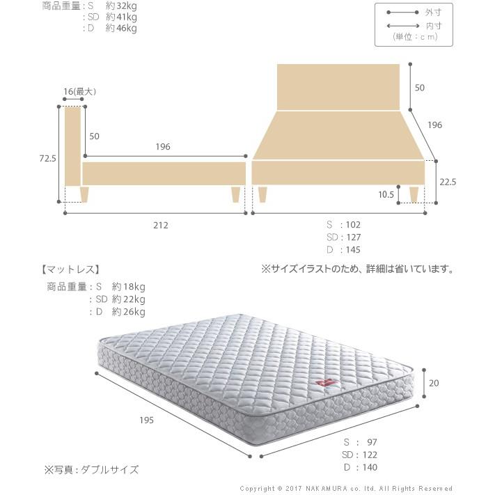 フランスベッド ベッド シングル マットレス付き コンセント 棚 レッグ ライト付 日本製 ゼルト スプリングマットレス クレイグ | フランスベッド | 02