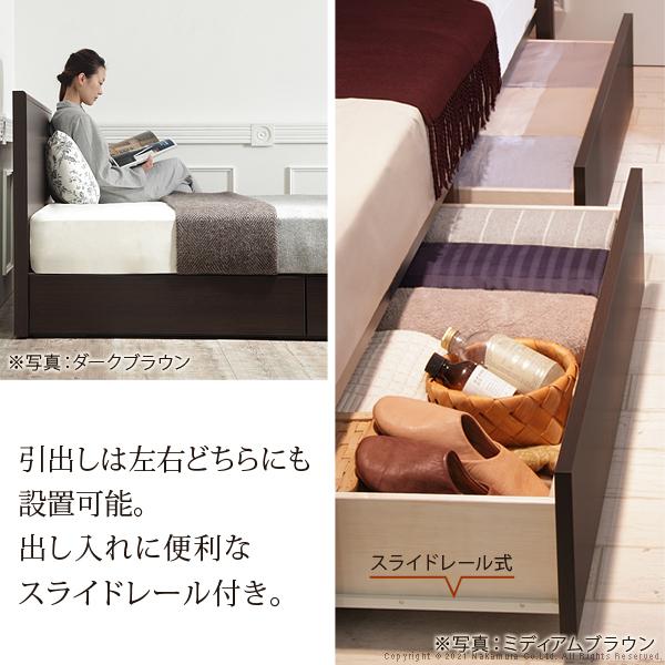 フランスベッド フラットヘッドボードベッド -グリフィン- 引出しタイプ シングル ツインサポートスプリングマットレスセット | フランスベッド | 02