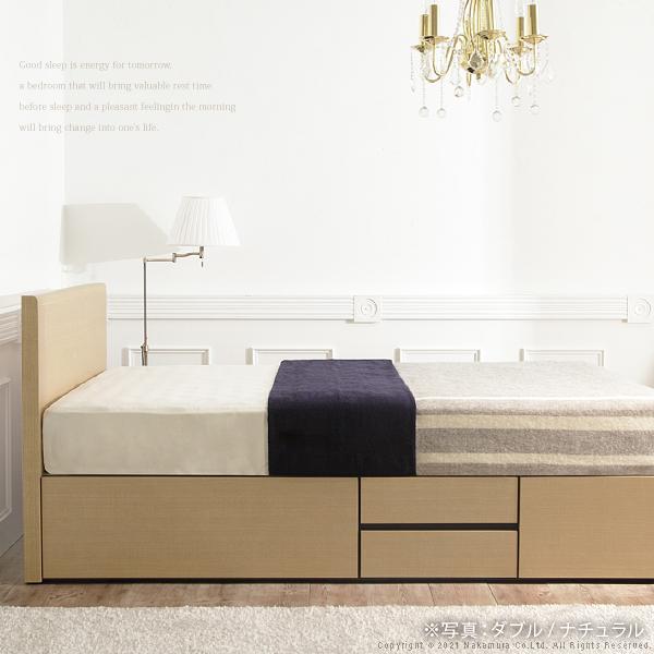 フランスベッド フラットヘッドボードベッド -グリフィン- 深型引出しタイプ シングル ツインサポートスプリングマットレスセット | フランスベッド | 01
