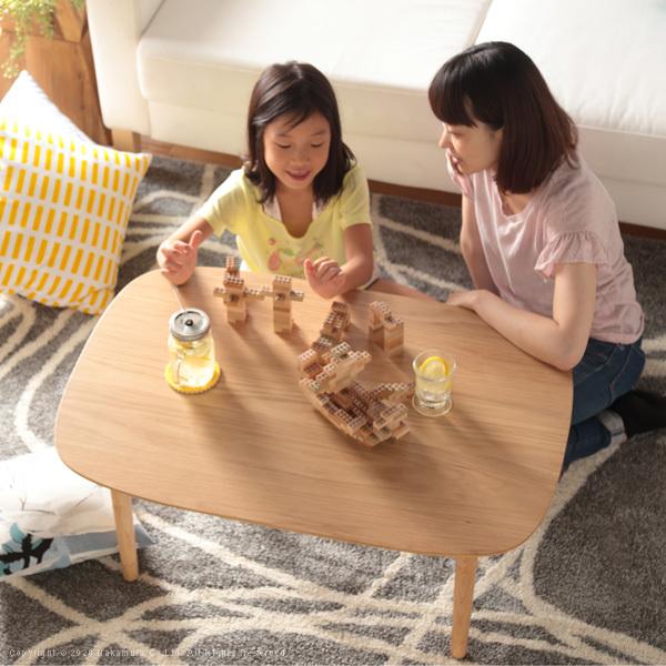 こたつ テーブル 長方形 丸くてやさしい北欧デザインこたつ-モイ-90ｘ60cm +保温綿入り両面フランネルこたつ布団 2点セット 円形 テレワーク リモート 在宅 |  | 01