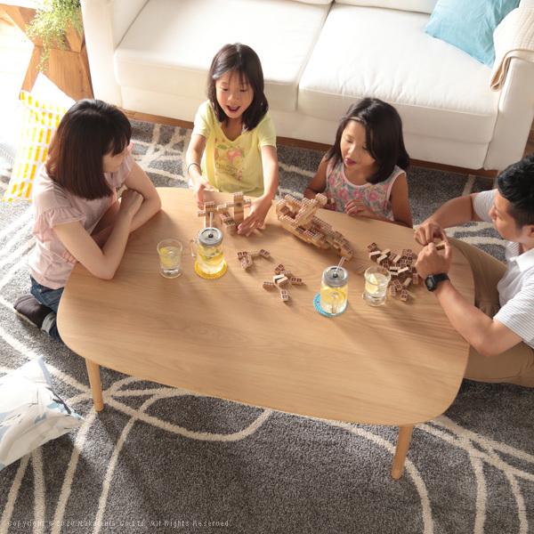 こたつ テーブル 長方形 丸くてやさしい北欧デザインこたつ-モイ-120x80cm +保温綿入り両面フランネルこたつ布団 2点セット 円形 テレワーク リモート 在宅 |  | 01