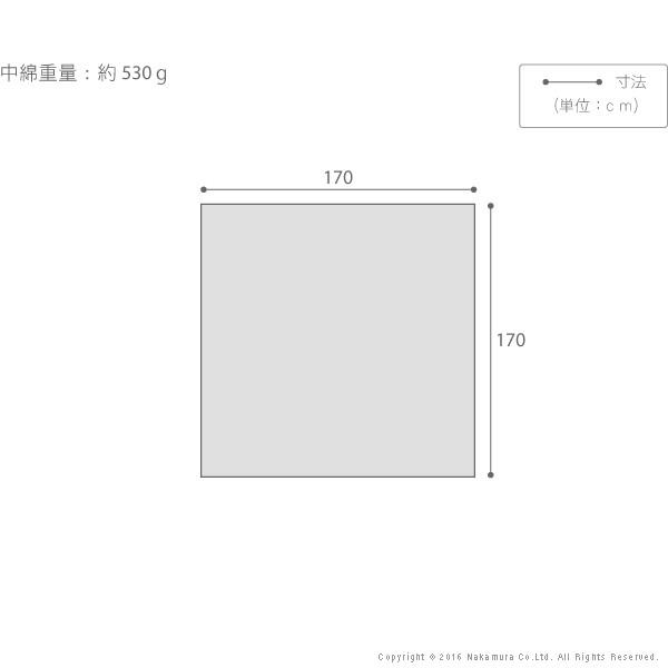こたつ布団 正方形 保温綿入りこたつ布団 チェックタイプ 〔ヒートウィンターチェック〕 170x170cm 中綿 防汚加工 チェック柄 撥水 洗える あったか |  | 02