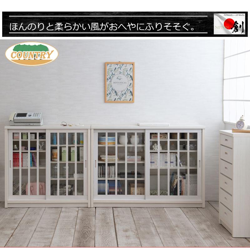 【Shirayuki】白雪シリーズ 和モダン引戸キャビネット 幅120.5 奥行30 高さ86.5 キャビネット ホワイト 日本製 国産 完成品 |  | 10