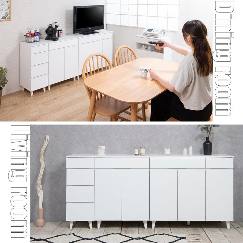 キャビネット 幅60 電話台 ファックス台 ホワイト フレンチカントリー リビングボード サイドラック 棚 サイドボード リビング 家具 引き出し付き お洒落 木製 | ブランド登録なし | 09